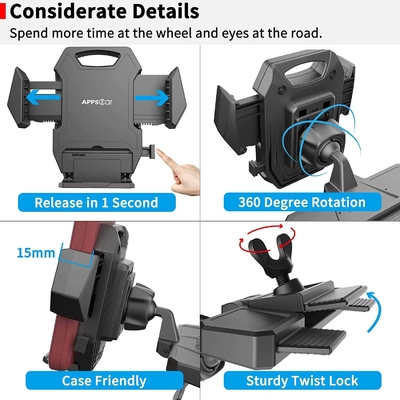 Hands Free Car CD Slot Phone Holder Screw Locked Base For IPhone 13